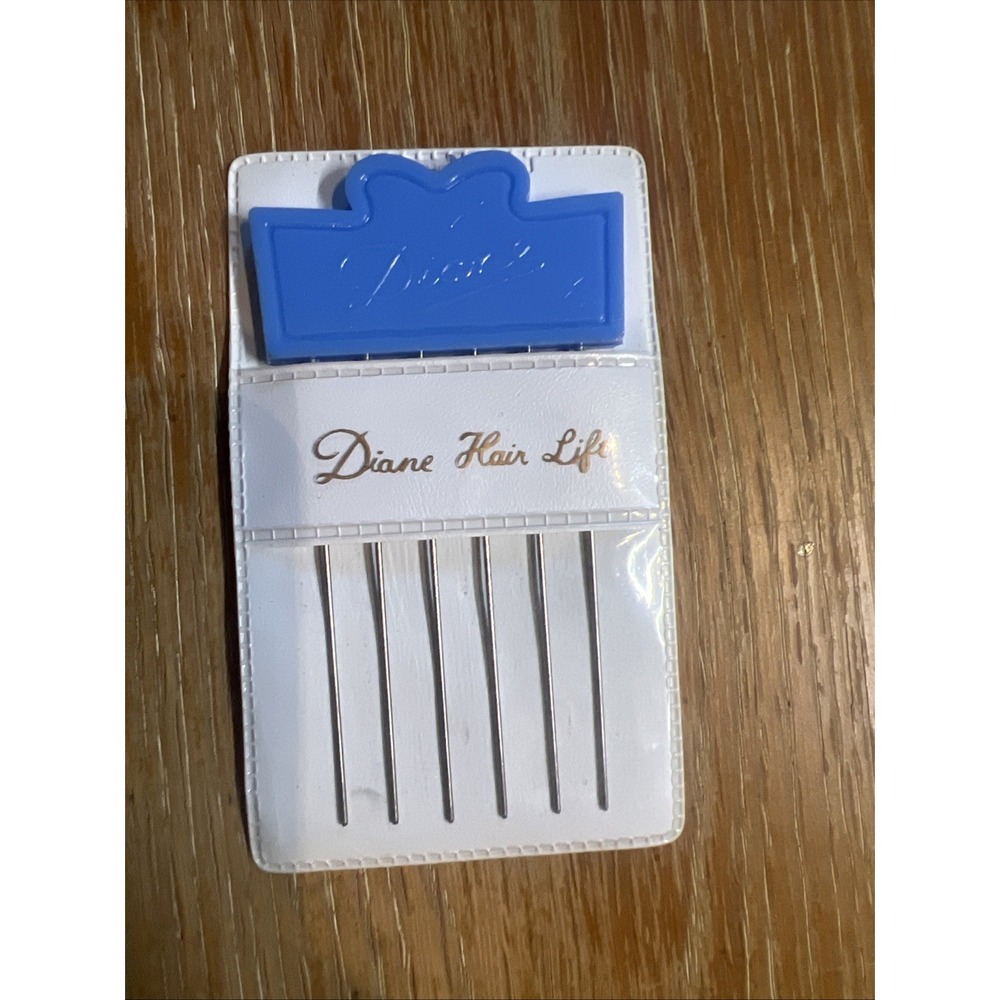 Vintage Diane Hair Lift  Metal Pick Blue Plastic in Original Carry Case 4"‎